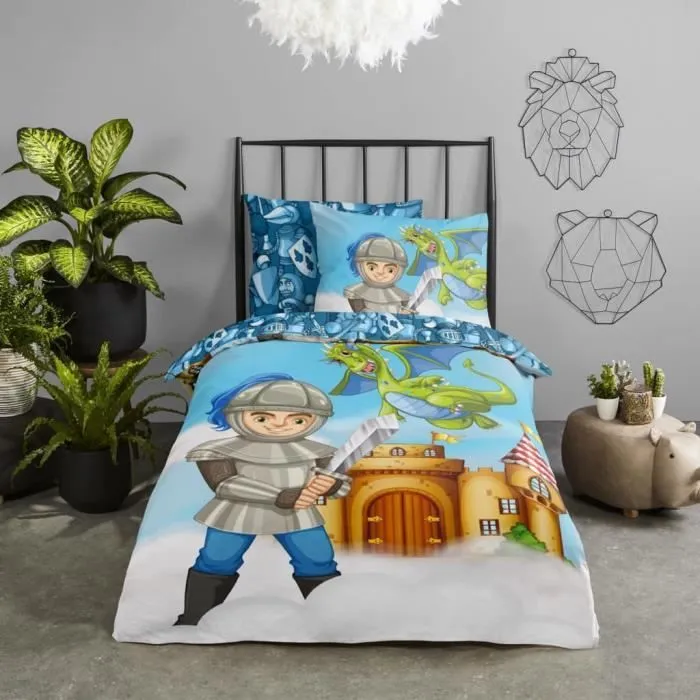 Good Morning Housse de couette pour enfants Knight 140x200-220 cm  443594-0