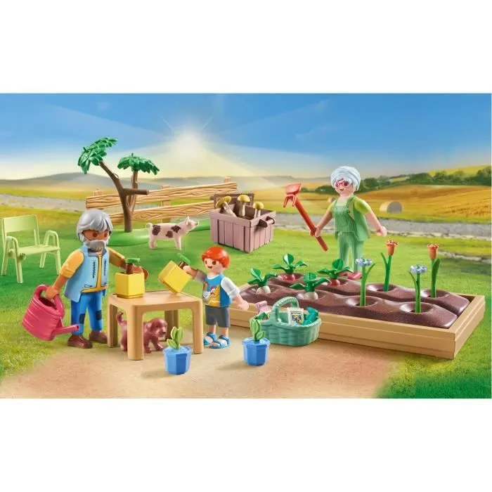 PLAYMOBIL 71443 Grands-parents et potager - Country - Dès 4 ans-1