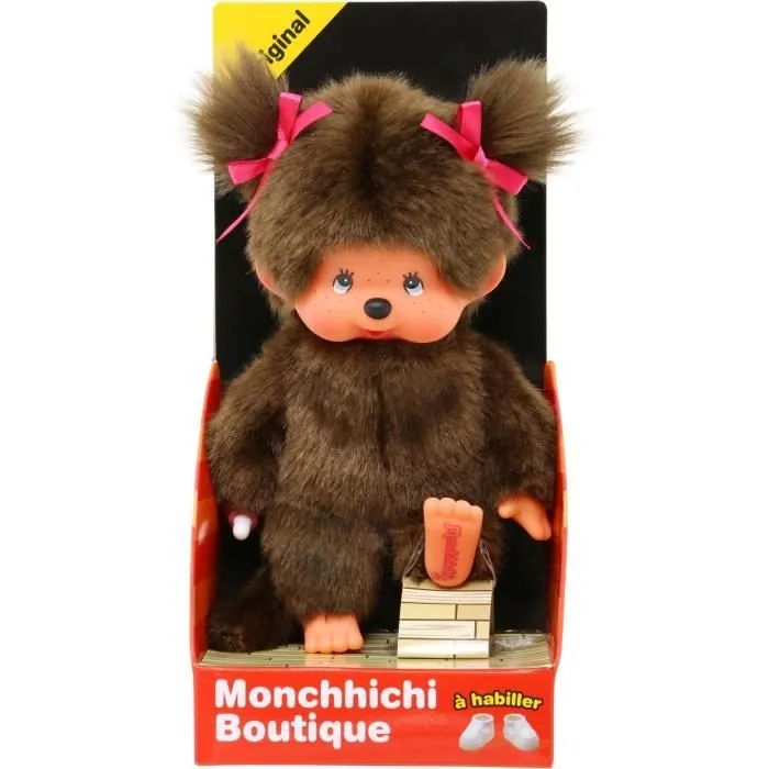 Peluche singe - BANDAI - Peluche l'Original Fille - Monchhichi - 20 cm-3