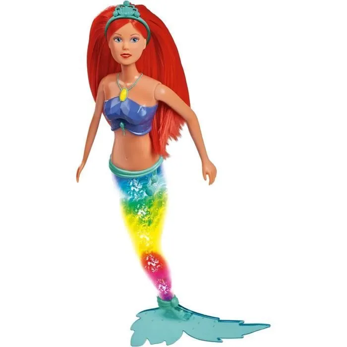 Steffi Love - Sirène luminesue - 29cm - Queue qui change de couleur - Dès 3ans-1