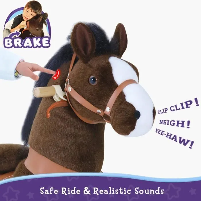 PonyCycle® - Kart à Pédale Extérieur Intérieur avec Frein - Jouet Poney Cheval à monter - Buggy à Pédale Garçon Fille Cadeau Noël-1