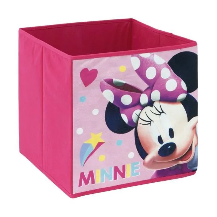 Boîte à jouets pliante Minnie - Minnie - 31x31x31cm - Rose - Enfant - Fille-0