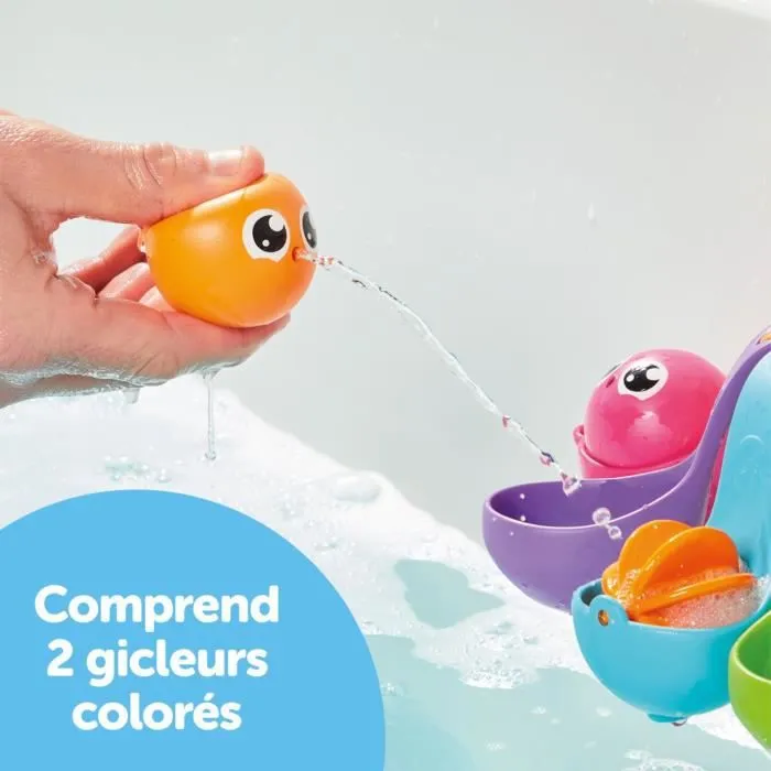 Poulpy d'activités 7-en-1 - TOMY - Jouet de bain éducatif pour bébé - Bleu - 12 mois et plus-5