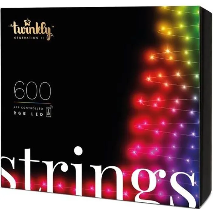 Guirlande lumineuse - TWINKLY - 600 Leds RGB - 48m - Connectée - IP44-0
