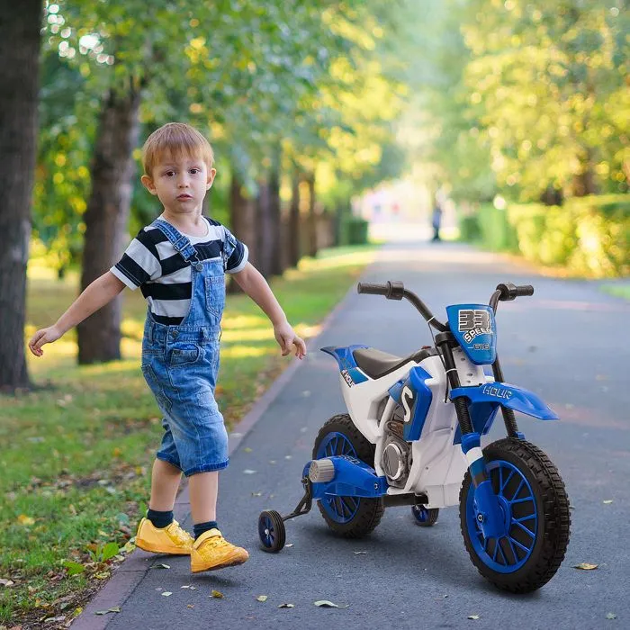 HOMCOM - Moto électrique pour enfants - PP - 106.5x51.5x68cm - Bleu-1