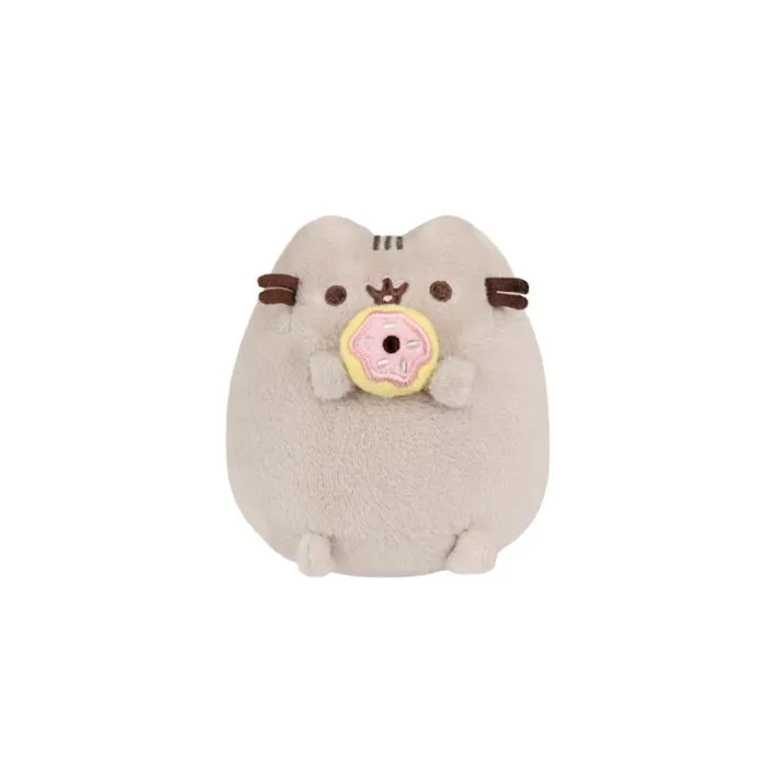 Mascotte en peluche - Pusheen - 13 cm - Beignet rose - Haute qualité - Conception mignonne-0