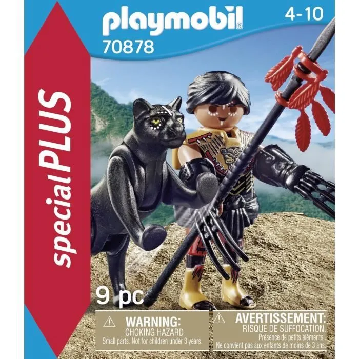 PLAYMOBIL - 70878 - Combattant avec panthère - Multicolore - 9 pièces - Enfant - 4 ans et plus-2