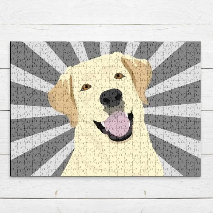 Puzzle Classique - FABULOUS - Labrador Gros Chien Blanc Art Dessin - 500 Pièces - Adulte - Intérieur-3