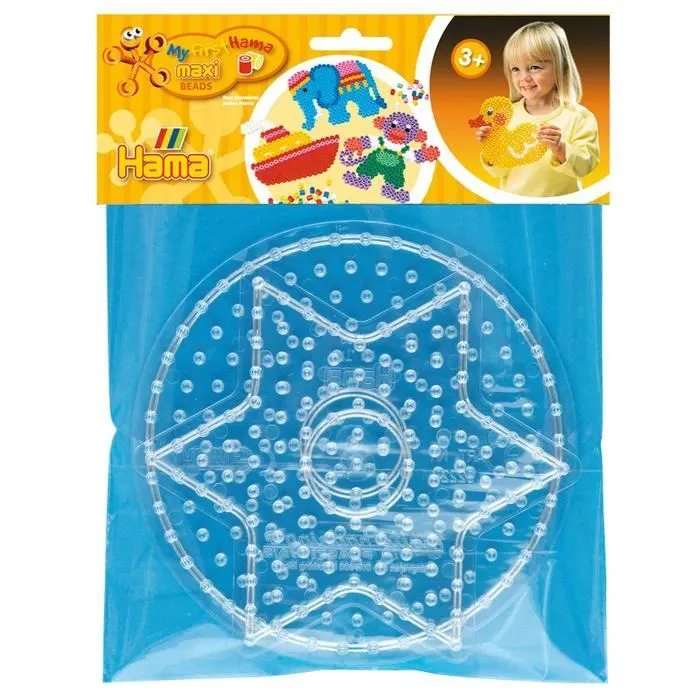 Plaque Etoile et Ronde - HAMA - Gamme pour les jeunes enfants - Diamètre des perles 5 mm-0