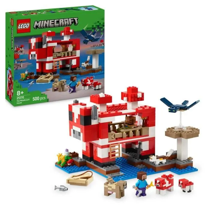 LEGO Minecraft 21270 La maison des Champimeuhs - Jeu de construction pour fille dès 8 ans-0
