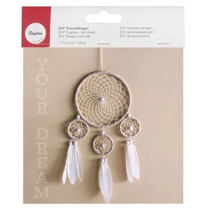 Kit DreamCatcher Attrape-rêves 17x33cm beige/brun-0