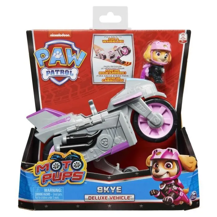 LA PAT' PATROUILLE-6059253 PAW PATROL, DELUXE VEHICLE PUPS, MOTO À RÉT-2
