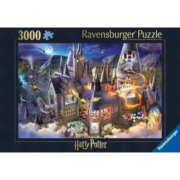 Puzzle 3000 pièces Vue sur le château de Poudlard / Harry Potter, dès 14 ans, 17561, Ravensburger-1