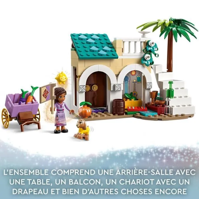 LEGO® Disney Wish 43223 Asha dans la Ville de Rosas, avec Poupée Asha, Jouet de Chèvre Valentino et Figurine Star, Film Wish-2