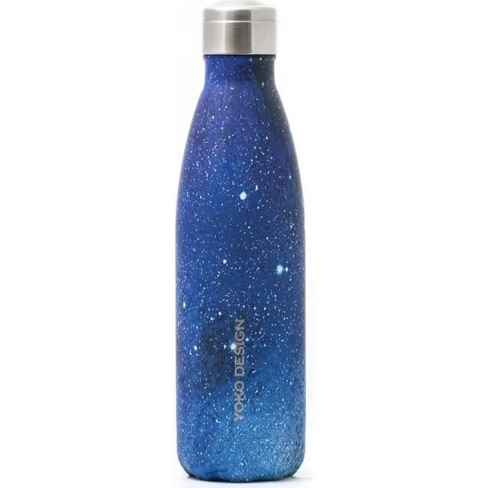 Bouteille isotherme - YOKO DESIGN - Galaxy - 500 ml - Bleu galaxy - Bleu - Non spécifié-0