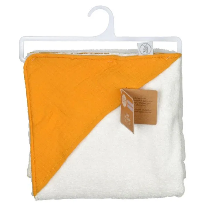 Cape de Bain Bébé "Absorbant" 75x75cm Moutarde-1