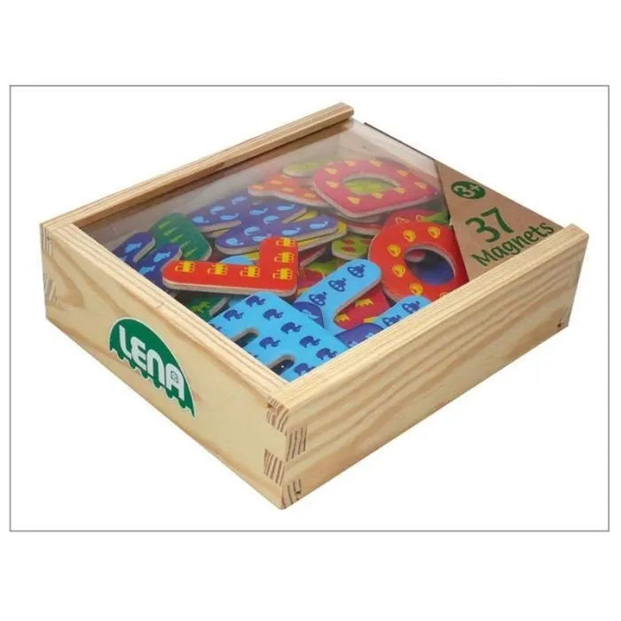 Lettre magnétique - Simm - 65823 - Bois - 37 pièces - À partir de 3 ans-0