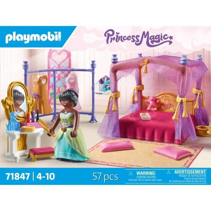 PLAYMOBIL 71847 Chambre de princesse avec lit baldaquin-4