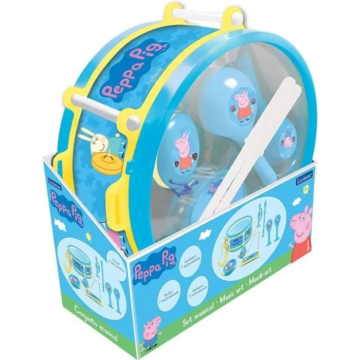 Lexibook - Set Musical Peppa Pig - 7 instruments - Rangement dans le tambour-3