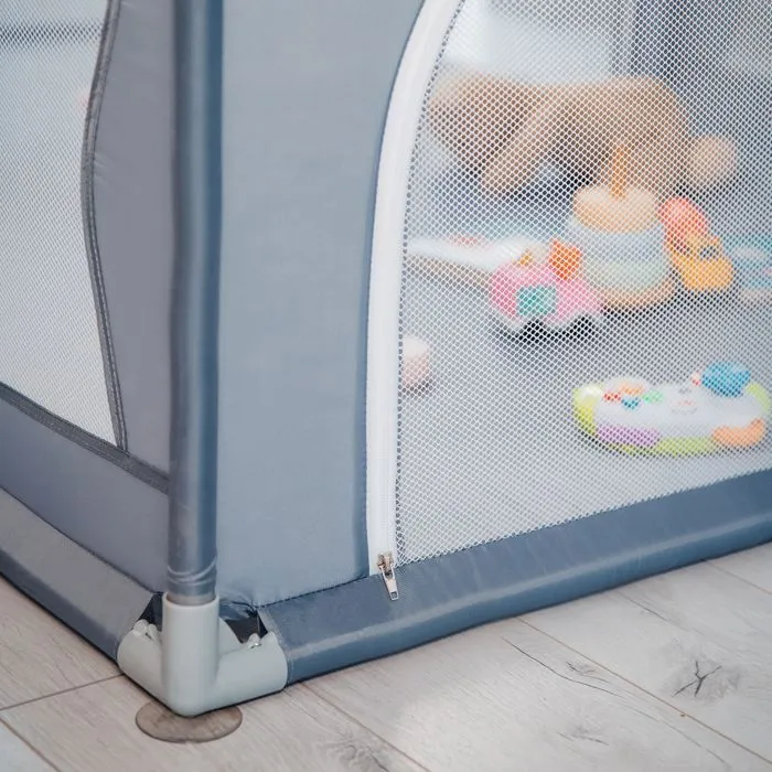 LIONELO Willow - Parc Bébé - 127 x 187 x 68 cm - Côtés en maille - Grand terrain de jeu de sécurité - Grille de protection - Beige-5