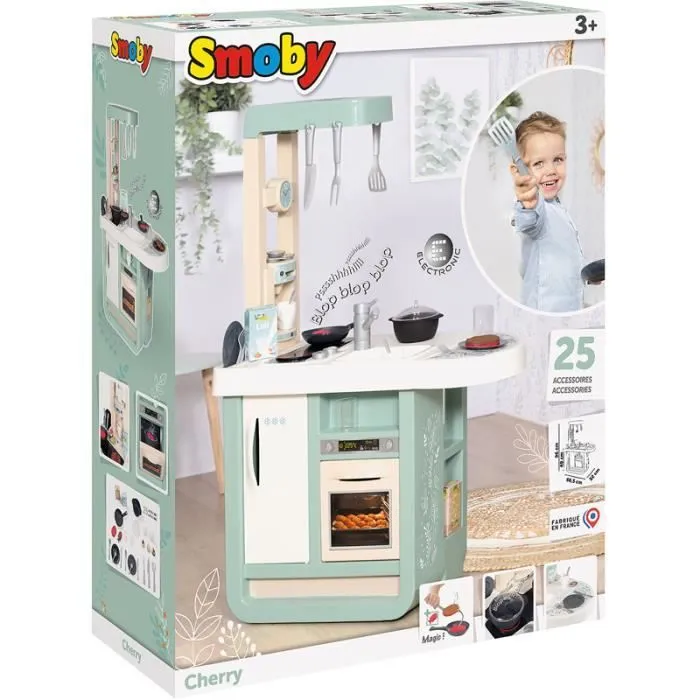 Cuisine fille Cherry Smoby SPE - vert/blanc - 65,5x20x49,7 cm-0