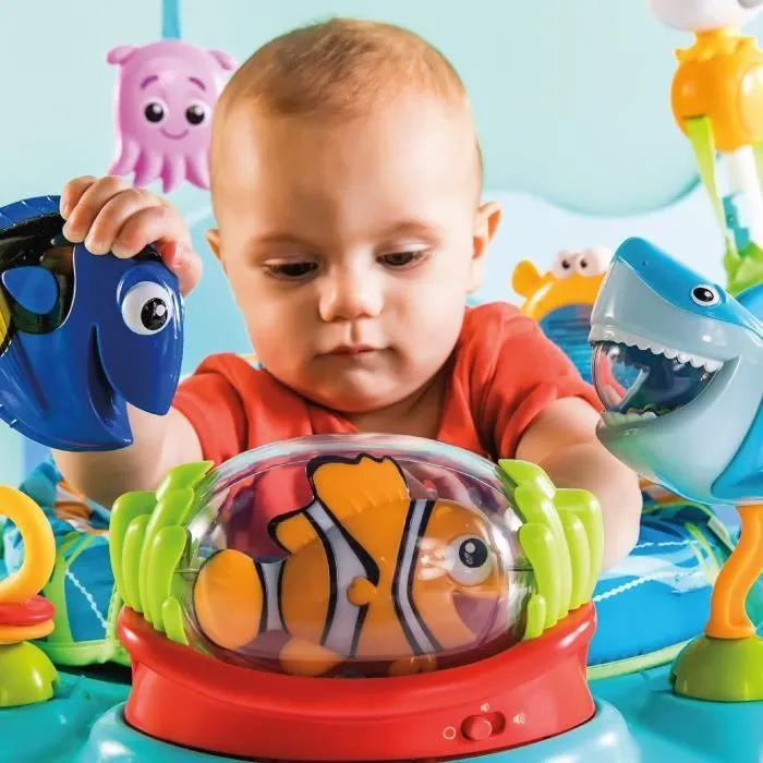 DISNEY BABY Aire d'éveil bébé multi-jouets, siège sauteur à rebonds évolutif, pivotant à 360° - Nemo - 13 jeux interactives Disney-1