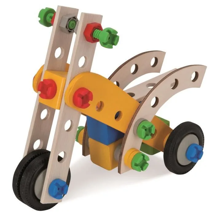 Jouet de construction - EICHHORN - Construction 65 Pcs Grue Mobile - Bois de hêtre - Enfant - Mixte-3
