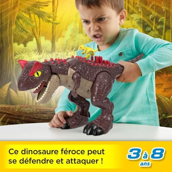 Jurassic World Imaginext-Jouet dinosaure Carnotaurus avec attaque de piques, 2 éléments de jeu HML42-4