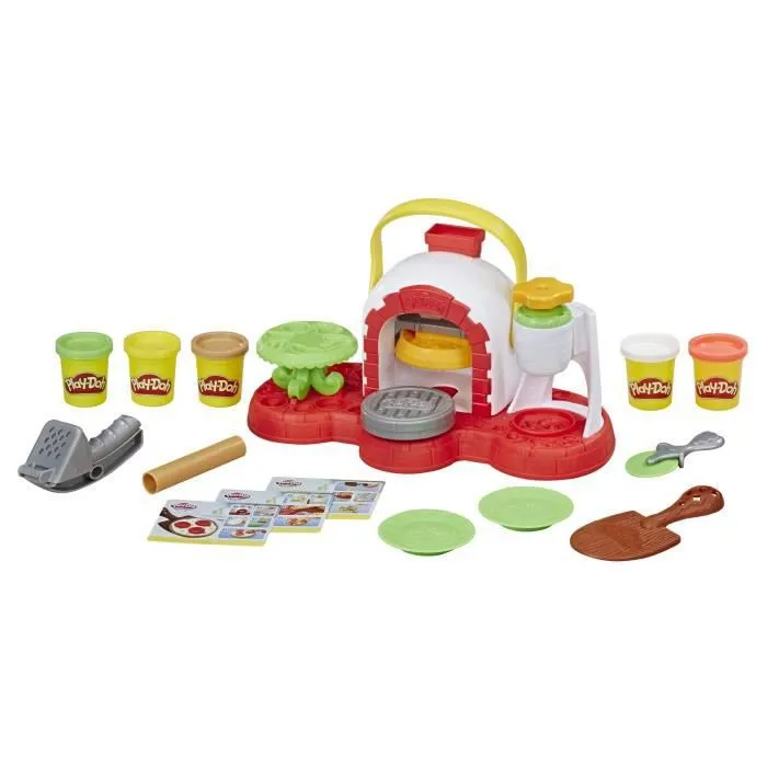 PLAY-DOH - La Pizzeria avec 5 Pots de Pâte à modeler-1