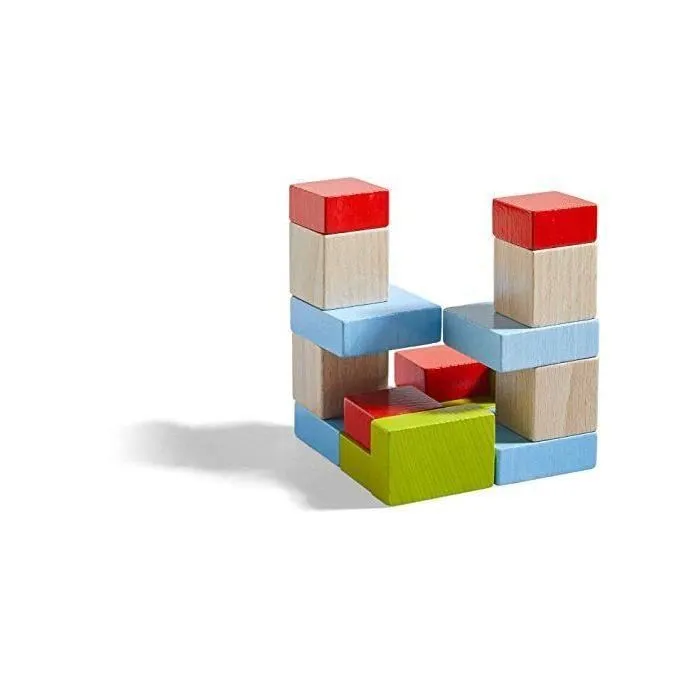 Jeu d'assemblage en 3D HABA Fois Quatre - 4 couleurs 4 formes 3 dimensions-2