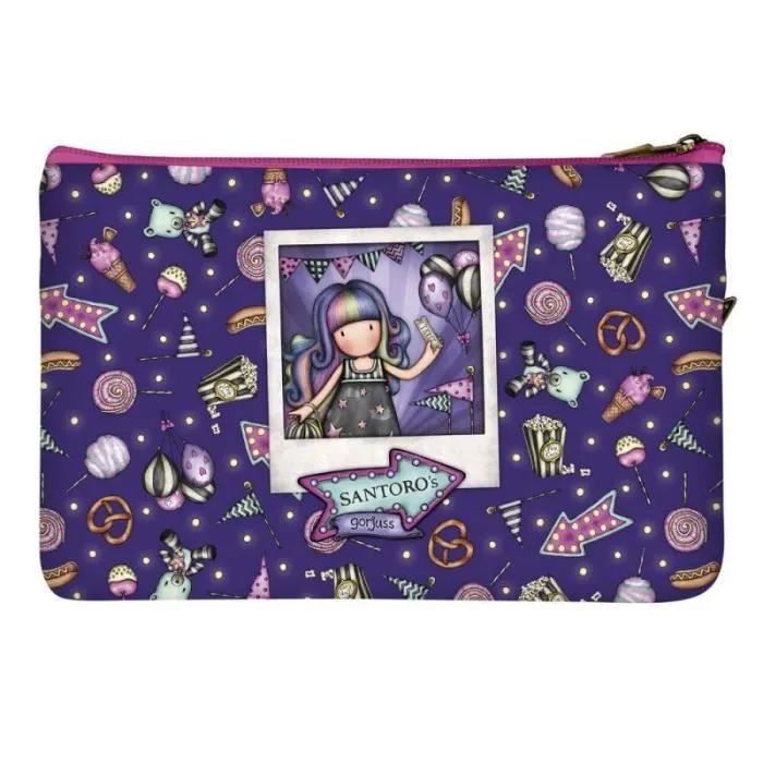 Trousse d'écolier - Gorjuss - Up and away - Violet - Polyester - 23.4 x 15.5 x 1.5 cm-1