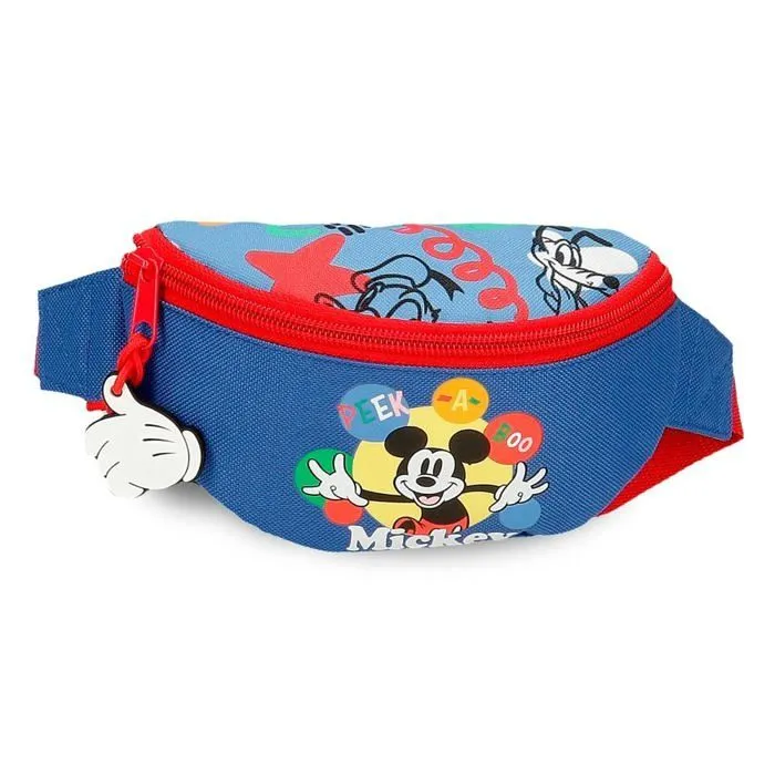 Banane Disney - 4224641 - Joumma Mickey Peek a Boo Sac Banane Bleu 27 x 11 x 6,5 cm Polyester L, Bleu, Sac Banane-0