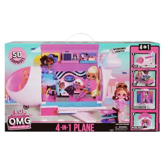 L.O.L. Surprise OMG - Avion Rouge et Blanc - Coffret de Jeux, Accessoires et Poupées pour Enfant-3