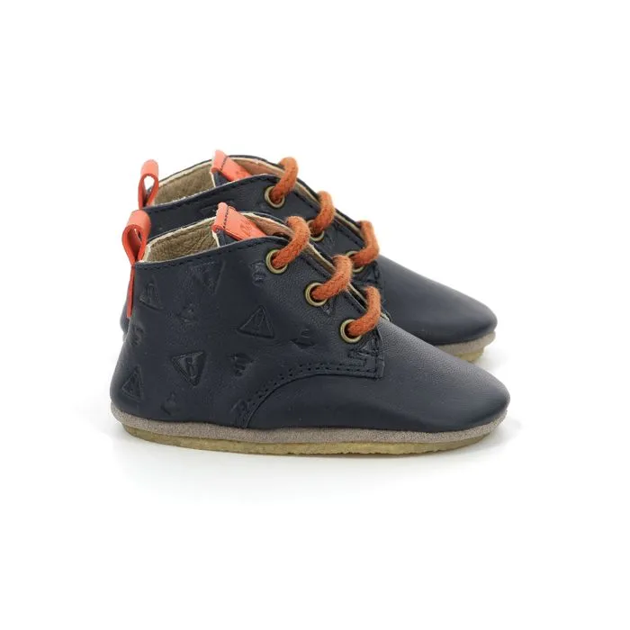 Chaussons - Aster - Layas - Cuir - Bleu marine - Confort optimal-0
