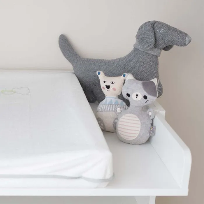 Peluche en coton bio doudou chien TECKEL Gris Taille Unique-3