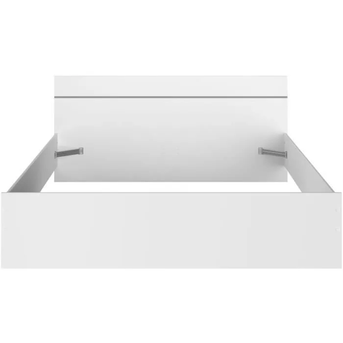Lit adulte BOSTON 160x200 - Décor blanc - Fabriqué en France-5