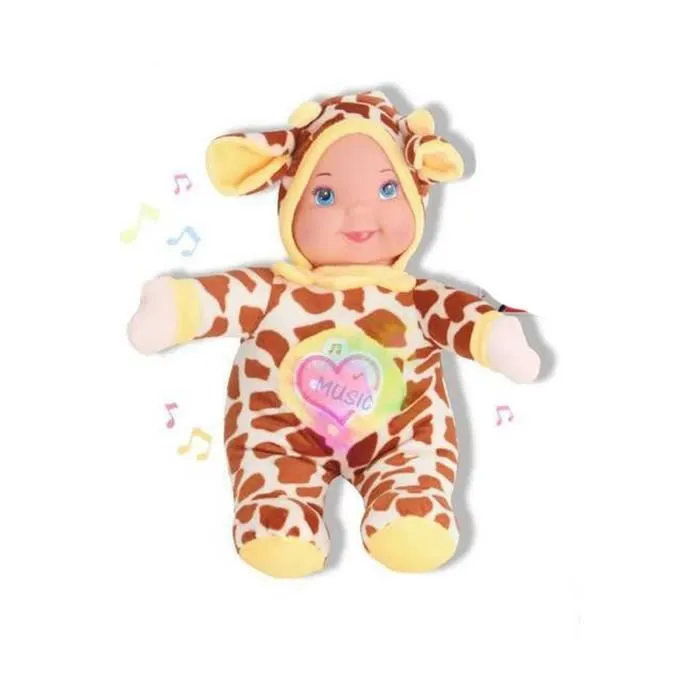 Bébé poupée Reig 35 cm Girafe Peluche musicale-0