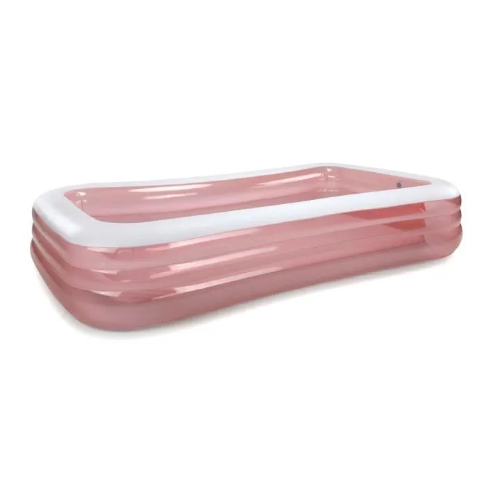 Piscine gonflable rectangulaire - Intex - Givrée Rose - 305x183x56cm-0