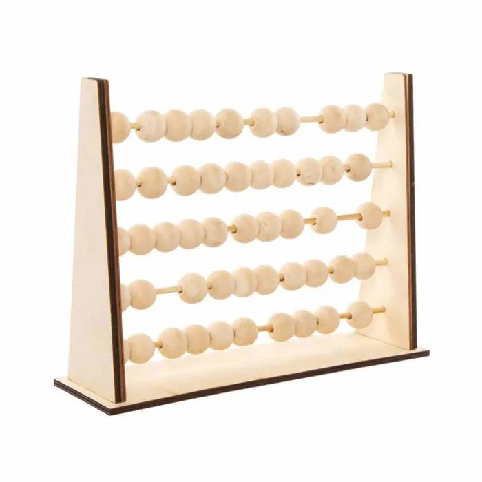 Baker ross - FE524 - Kit Abaque en bois, jouet educatif pour enfants, ressources d'apprentissage pour enfants-2