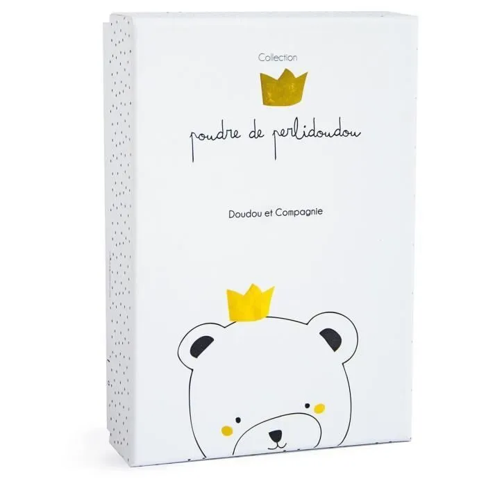 DOUDOU ET COMPAGNIE Ours petit roi - Doudou avec attache tétine-2