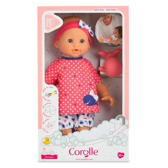 COROLLE - Mon premier poupon Corolle - Bébé bain Océane - Rouge - 18 mois - 30cm-1