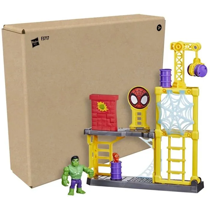 Hasbro Spidey et Ses Amis Extraordinaires, Chantier de déconstruction, Jouet Hulk pour Enfants à partir de 3 Ans-1