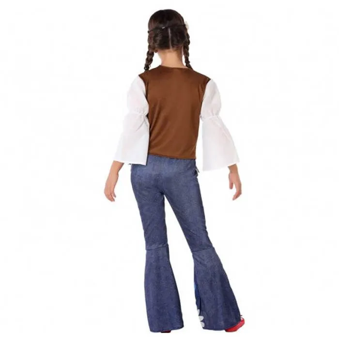 Déguisement Hippie - Fille - Taille 7/9 ans - 7/9 ans (122 à 134 cm)-3
