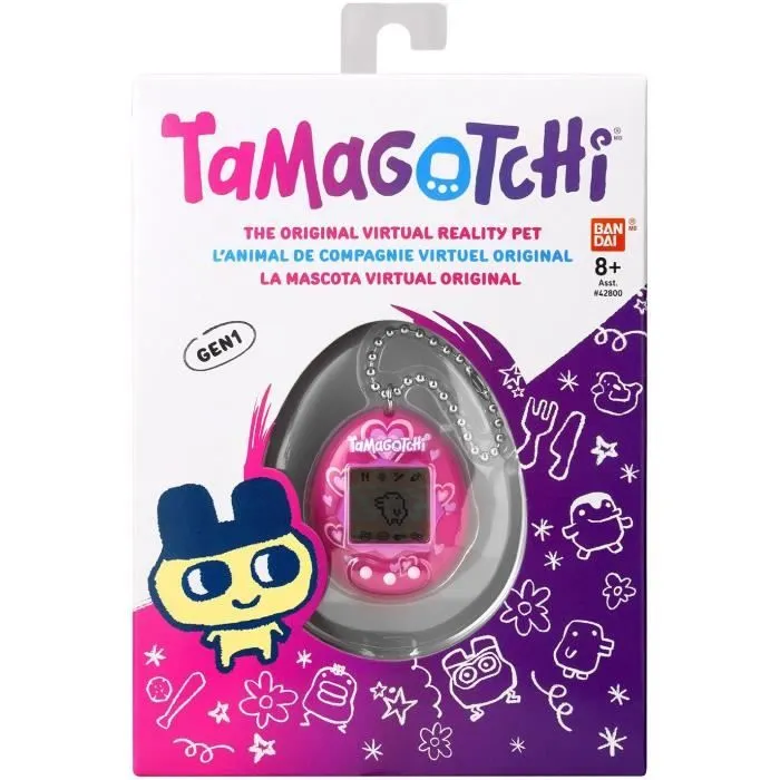 BANDAI - Tamagotchi - Tamagotchi original - Lots of love - animal électronique virtuel avec écran couleur, 3 boutons et jeux --3