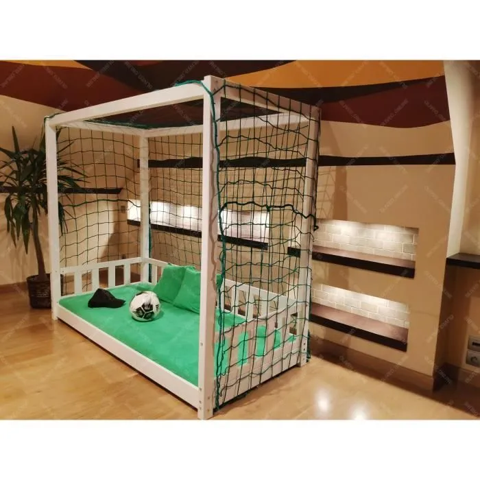 Lit Cabane Football pour enfants - 120x60cm-2