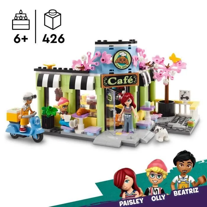 LEGO® Friends 42618 Le café de Heartlake City - Accessoires cuisine enfant, sociabilité-1