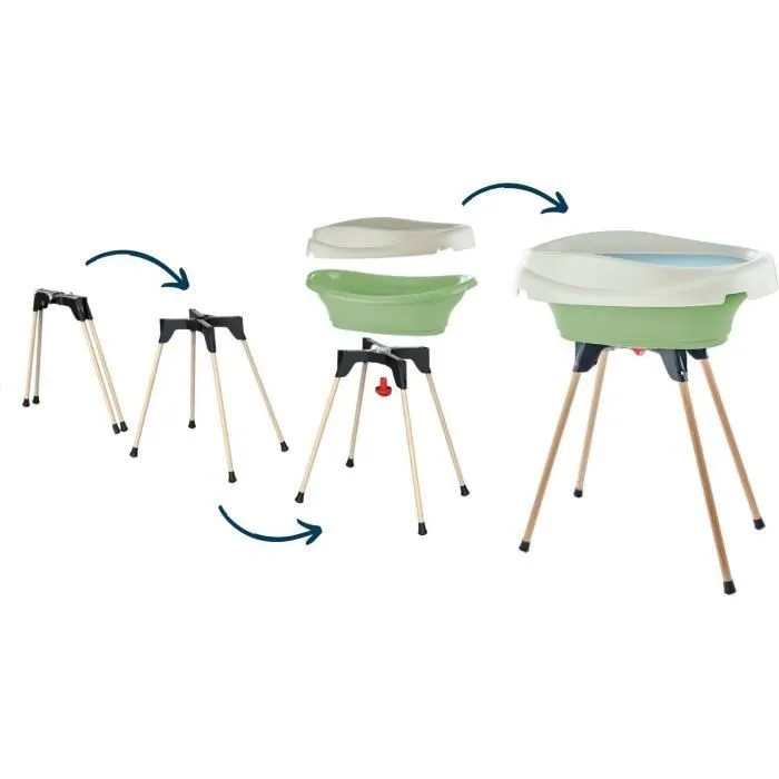Pack plan à langer et baignoire - THERMOBABY - VASCO - Vert Céladon - 2 en 1-5