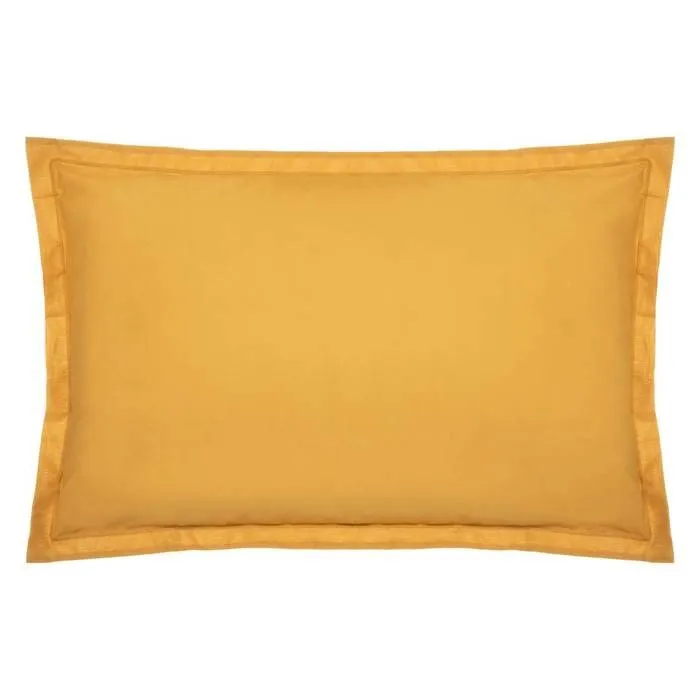 Taie d'oreiller - Jaune Ocre - 50x70cm - 100% Coton - Lavable à 60° - Certifié OEKO-TEX-0