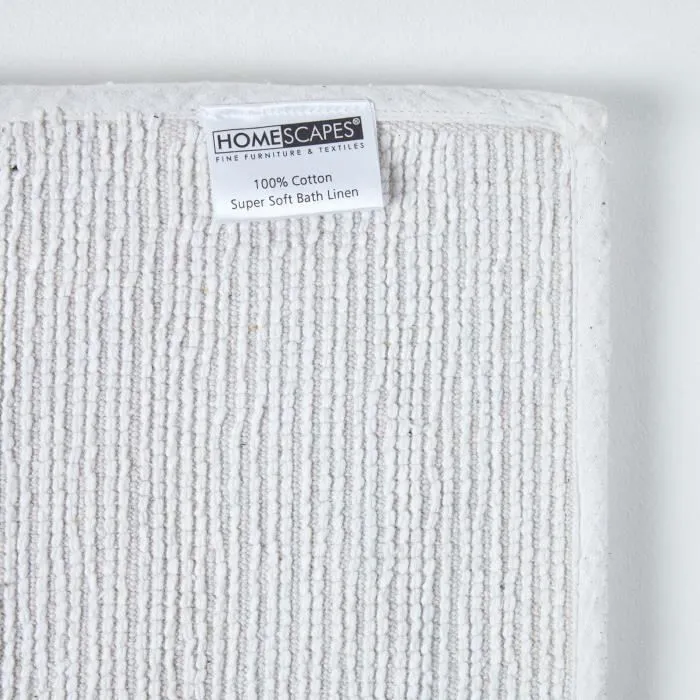 Tapis de bain SPA Ultra doux 2 pièces Blanc - HOMESCAPES - Tapis de bain - Adulte - 50 x 80 cm & 50 x 55 cm-3