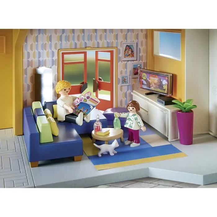 PLAYMOBIL - 70989 - City Life - La Maison Moderne - Salon Aménagé - Multicolore - 4 ans et plus-1